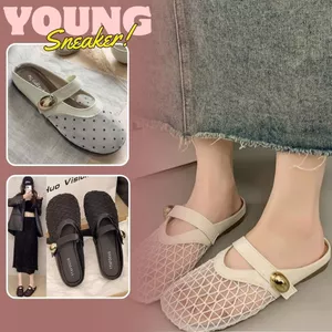 Sục Ren Lưới Nữ, Giày Sục Lưới Quai Ngang Nữ Thoáng Mát Mùa Hè N36 || Young Sneaker