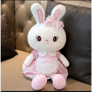( TẶNG QUÀ ĐÈN NGỦ CẮM )Gấu bông thỏ đầm nơ 50cm - Quà tặng cực đáng yêu