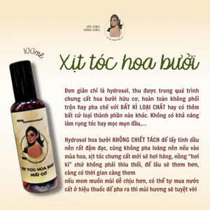 Xịt Mọc Tóc Hoa Bưởi Hữu Cơ - XỊT NHIỀU LẦN TRONG NGÀY - KHÔNG BẾT - không hương liệu không hạn sử dụng