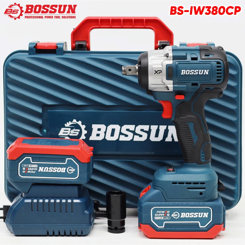 Máy siết bulong Bossun BS-IW380CP Lực siết 380Nm - Không chổi than Đầu đa năng 12,7mm