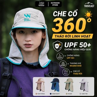 Mũ Trail Running Có Che Cổ Tháo Được Chống UV UPF50+ Thoáng Khí Nhanh Khô Trekking Leo Núi Chạy Bộ Ngoài Trời Nữ