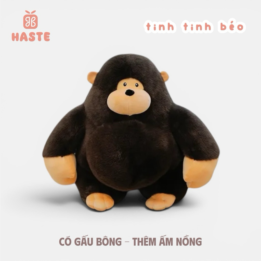 Gấu Thú Bông Tinh Tinh Khỉ Đột Béo Ú Tròn King Kong Lông Xù Siêu Mềm Mịn Siêu Dễ Thương Quà Tặng Độc Đáo