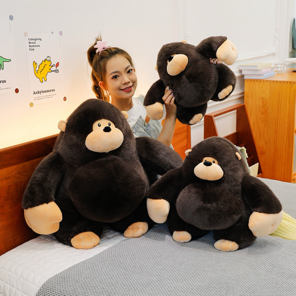 Gấu Thú Bông Tinh Tinh Khỉ Đột Béo Ú Tròn King Kong Lông Xù Siêu Mềm Mịn Siêu Dễ Thương Quà Tặng Độc Đáo