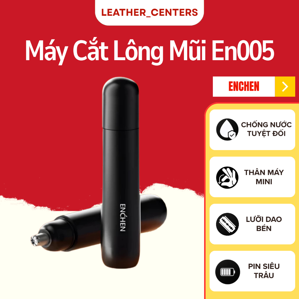 Máy Cắt Tỉa Lông Mũi Enchen EN005 | Đầu tỉa xoay 360, Không gây xước da, Tỉa Lông Mũi và Tai