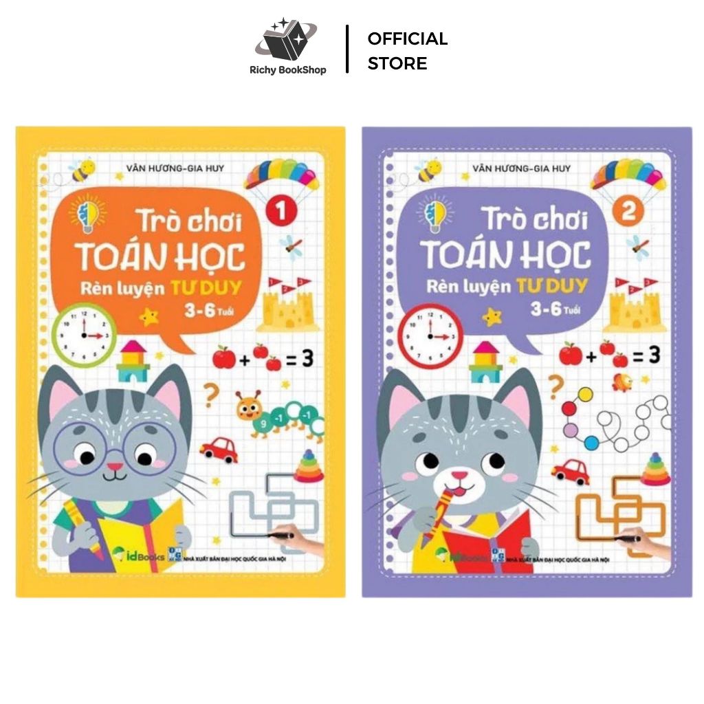 Sách - Trò Chơi Toán Học Rèn Luyện Tư Duy dành cho trẻ 3-6 Tuổi
