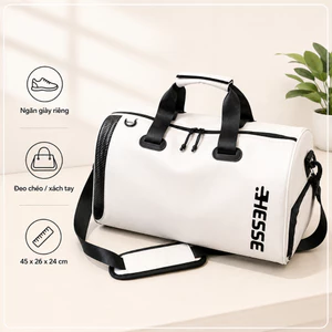TN37 - Túi Trống Thể Thao Du Lịch Chống Nước Có Ngăn Giày Riêng, Túi Gym Đeo Chéo Size Lớn 45cm Nam Nữ