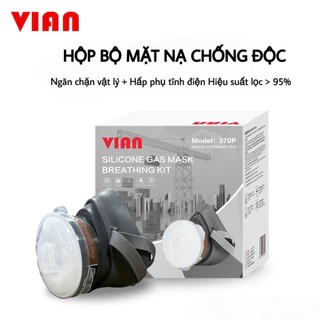Mặt Nạ Phòng Độc Vian 370P Có Van Thở Lớn Chống Hóa Chất, Hơi Sơn, Khói Bụi Công Nghiệp