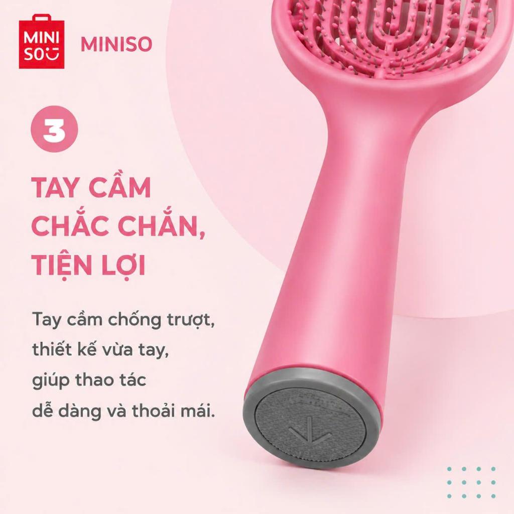 MINISO Lược Gỡ Rối Tạo Phồng Chân Tóc, Massage Da Đầu, Thiết Kế Rỗng Thoáng Khí, Chải Êm Ái, Phù Hợp Mọi Loại Tóc