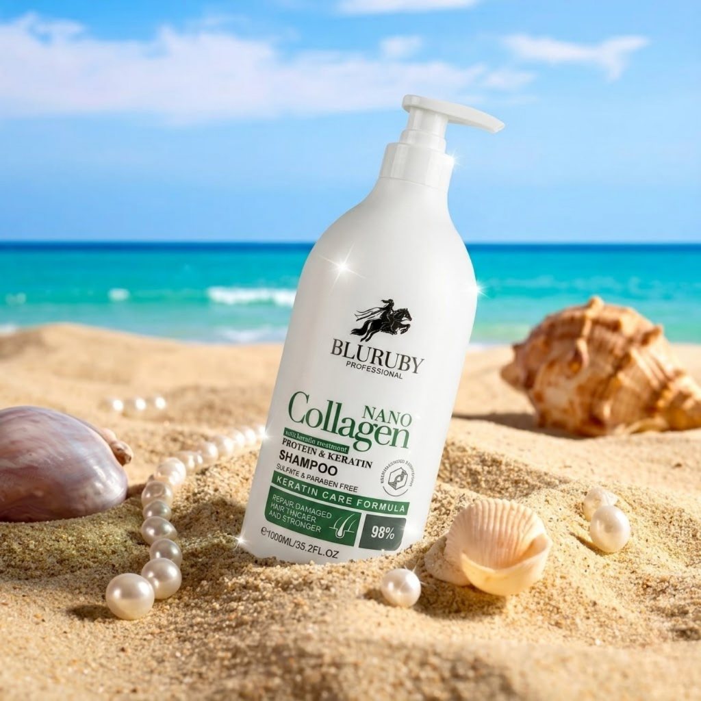 Cặp Dầu Gội Xả BLURUBY Huyết Thanh | Nano Collagen 1000ml Dưỡng Tóc Mềm Mượt, Bóng Khỏe Chuẩn Salon