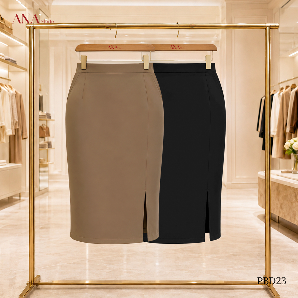 Chân Váy Công Sở Nữ ANA Mode Chất Liệu Cotton Đứng Form Đi Làm Quà Tặng Mẹ CV26PBD23