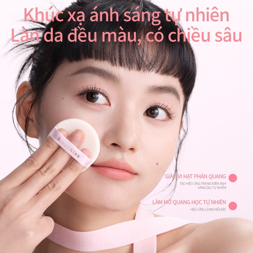[HOT] Phấn Nén Kiềm Dầu Mooekiss H01 Khóa Nền Giữ Màu 24H, Làm Mờ Khuyết Điểm Cho Hàng Ngày (9g)