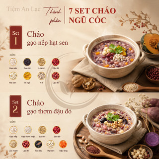 Set nấu cơm, cháo 7 ngày, cháo ngũ cốc 7 vị dưỡng sinh sống khoẻ, mát gan, bổ tỳ vị tặng 100g táo đỏ