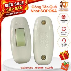 Công tắc quả nhót, công tắc dây đèn SOPOKA NDQ-3 5A 250V dạ quang phản quang