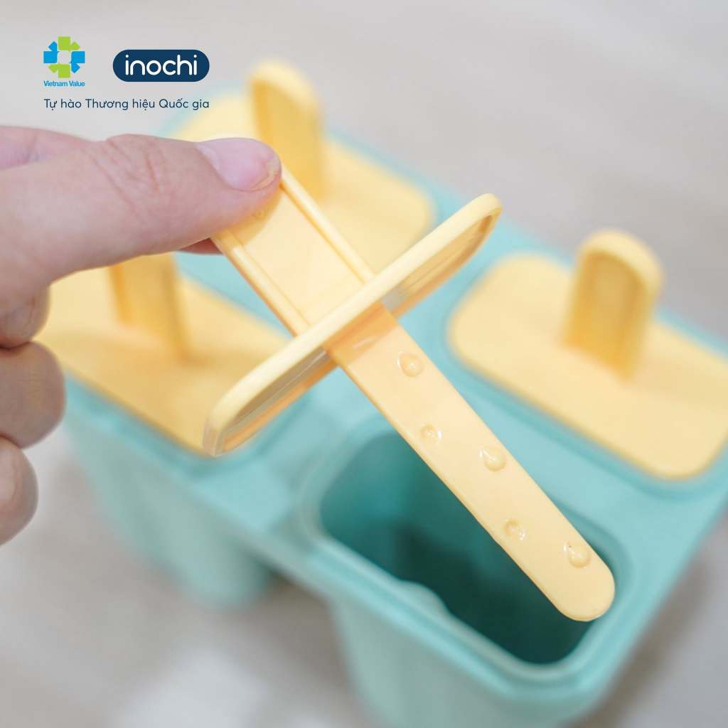 Khuôn làm kem Kari Inochi nhựa nguyên sinh, làm kem que cho bé, dễ dàng tách kem khỏi vỉ, tiện lợi