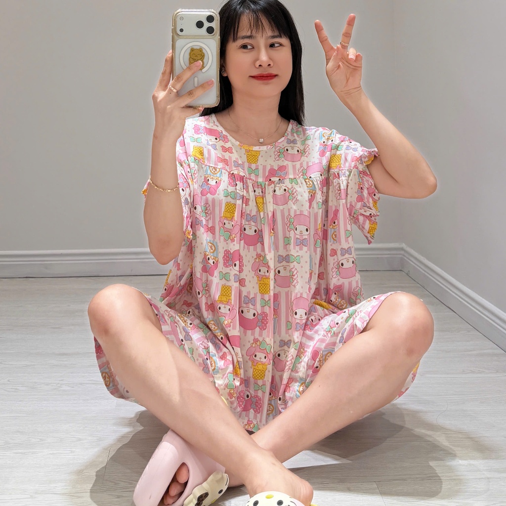 (43-90kg) Tole lửng cánh dơi, form thiết kế F21 - Nocnhasleepwear