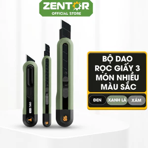 Bộ dao rọc giấy Zentor Deli Cao Cấp Chính hãng - Thiết kế nhỏ gọn tinh giản - Chất liệu bền bỉ