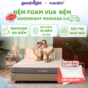 Nệm Foam Vua Nệm Goodnight Massage 2.0 (Hachi) 15cm, Đệm cao su non Massage