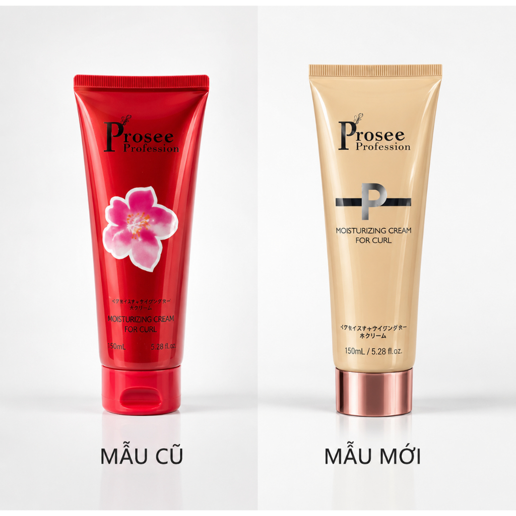Gel Xoăn PROSEE PP1 Moisturizing Cream For Curl 150ml | Tạo Kiểu Tóc Xoăn Tự Nhiên, Bồng Bềnh Chuẩn Salon