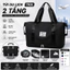 Túi Du Lịch 2 Tầng TN38 Chống Nước Gấp Gọn Có Ngăn Khô Ướt Riêng Gài Vali Dung Tích Lớn Đi Gym Công Tác