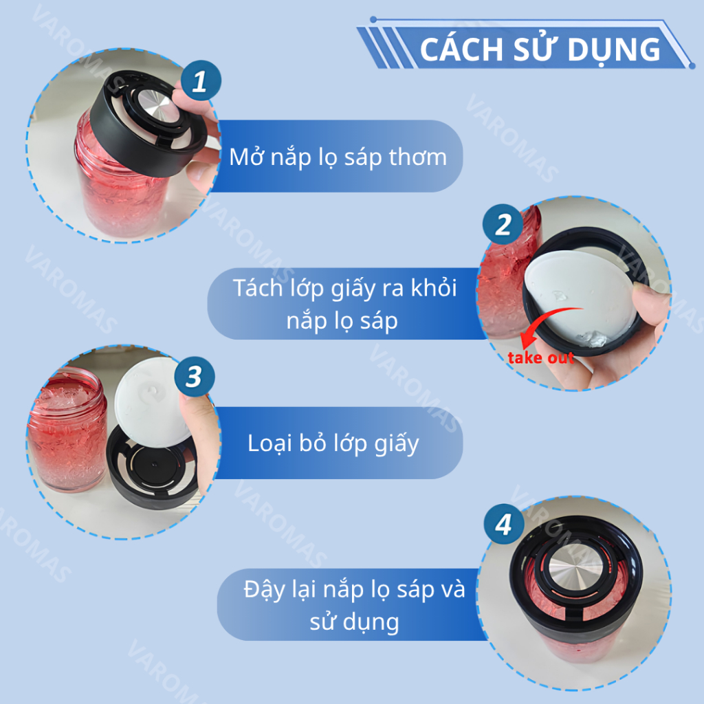 Sáp Thơm Xe Ô Tô VaromaS Giúp Khử Mùi Xe, Lưu Hương Bền Lâu Phù Hợp Mọi Loại Xe ST01