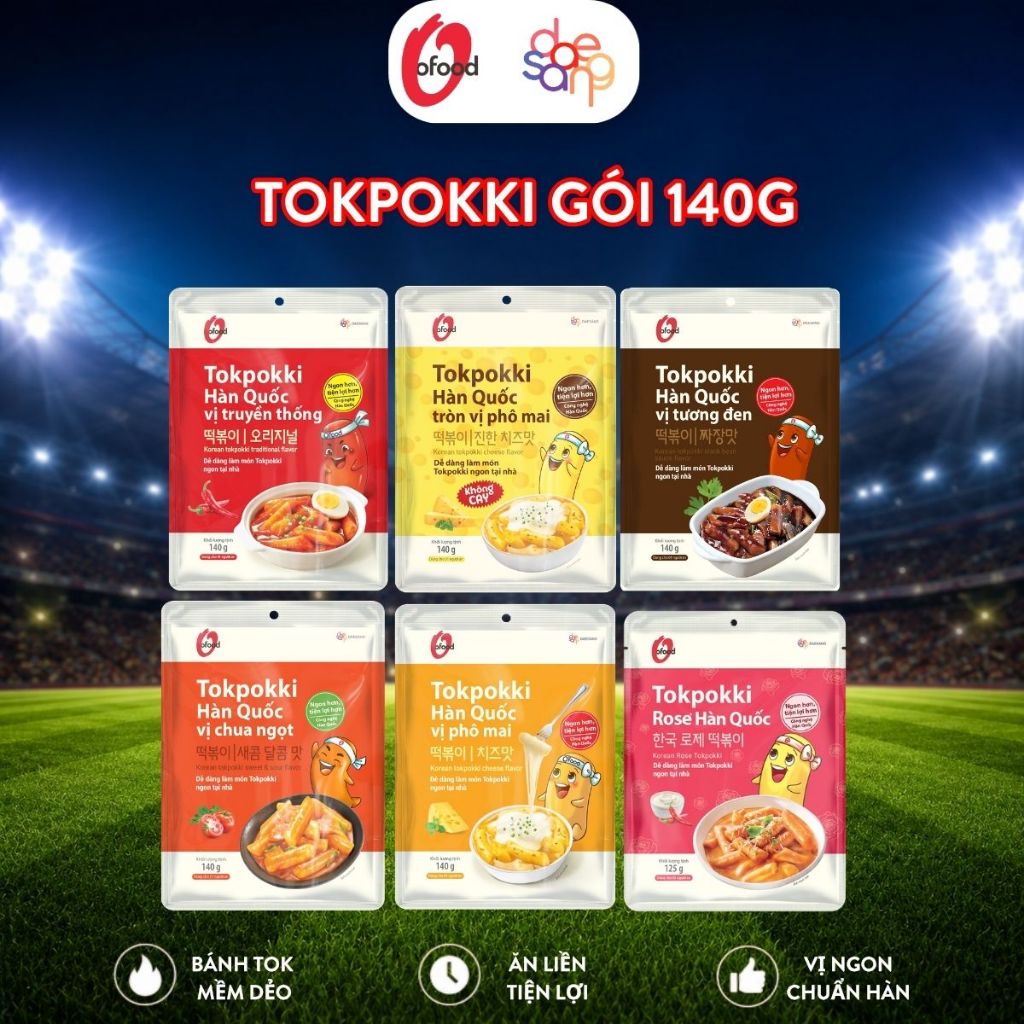 Tokbokki Hàn Quốc O'food gói 140g