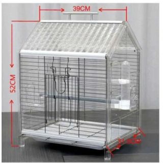 Lồng Chim Cao Cấp Mái Trong Suốt – Khung Kim Loại Chắc Chắn, Sang Trọng Cho Chim Cảnh