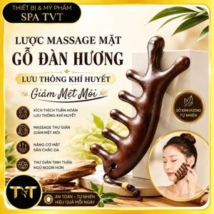 Lược Gỗ Đàn Hương Massage Da Đầu Chải Tóc Thư Giãn Dùng Cho Gia Đình Spa Dưỡng Sinh