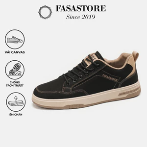 Giày Sneaker Nam Vải Canvas Cao Cấp FASASTORE – Phong Cách Streetwear Trẻ Trung, Đi Làm Đi Chơi