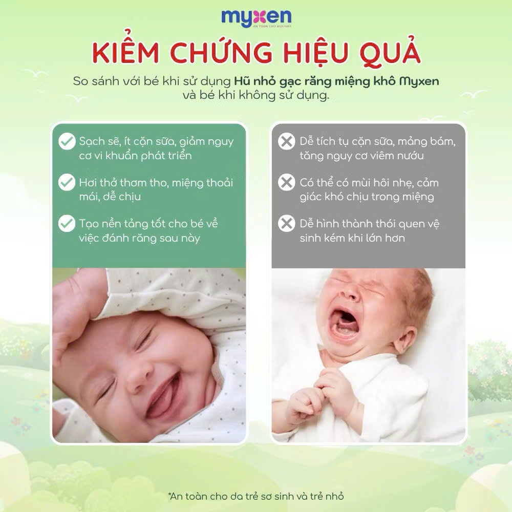 Gạc Răng Miệng / Gạc Rơ Lưỡi Myxen Thảo Mộc, Chiết Xuất Thảo Dược, Sạch Kháng Khuẩn