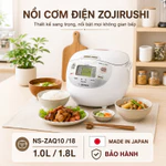 Nồi Cơm Điện Tử ZOJIRUSHI NS-ZAQ18-WZ 1.8L Dùng Điện 220V, Sản Xuất Tại Nhật Bản, Bảo Hành 3 năm — ảnh 3