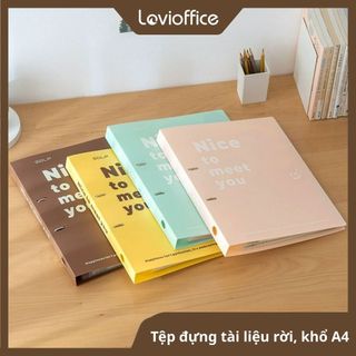 Bìa Còng 2 Lỗ Khổ A4 LoviOffice SD-270 - SD-271 - File Kẹp Hồ Sơ Tài Liệu Khung Nhựa Dày 1mm Chống Nước Chống Bụi