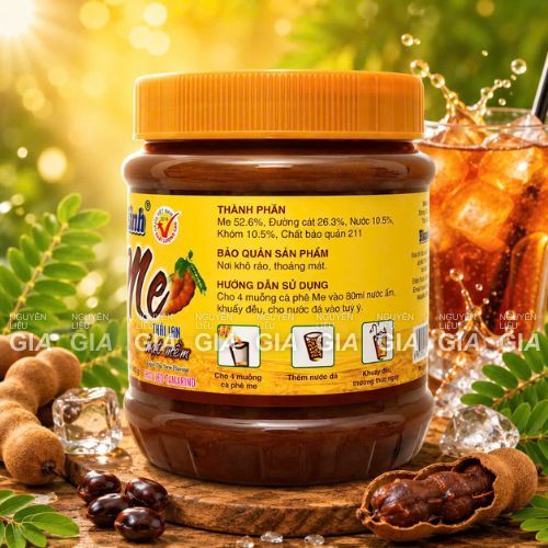 Đá me Thanh Bình hũ 900g - đá me hạt mềm