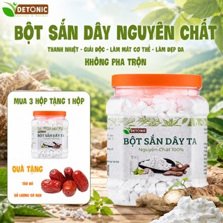 Bột sắn dây nguyên chất DETONIC giúp thanh nhiệt hạ nhiệt cho người bị cảm sốt, giải độc, hỗ trợ tiêu hóa, và làm đẹp da