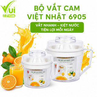 Bộ Vắt Cam Việt Nhật 6905 Dung Tích 350ml GD115 - Ca Vắt Cam Cầm Tay Lọc Hạt Hiệu Quả Dễ Sử Dụng