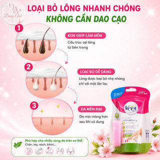 Kem Tẩy Lông Veet Pure 150g Nhật Bản Kèm Bọt Biển Hỗ Trợ Làm Sạch Lông Nhanh