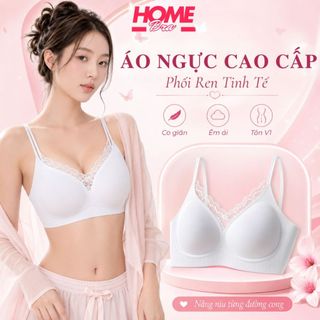 [SẢN PHẨM MỚI] Áo ngực bra nữ phối ren nâng ngực không gọng có mút đệm gom quả HOMEBRA A2606