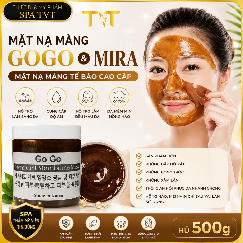 MÀNG TẾ BÀO GOGO VÀ MIRA LÀM GIẢM NÁM ,TRẮNG DA HŨ 500G