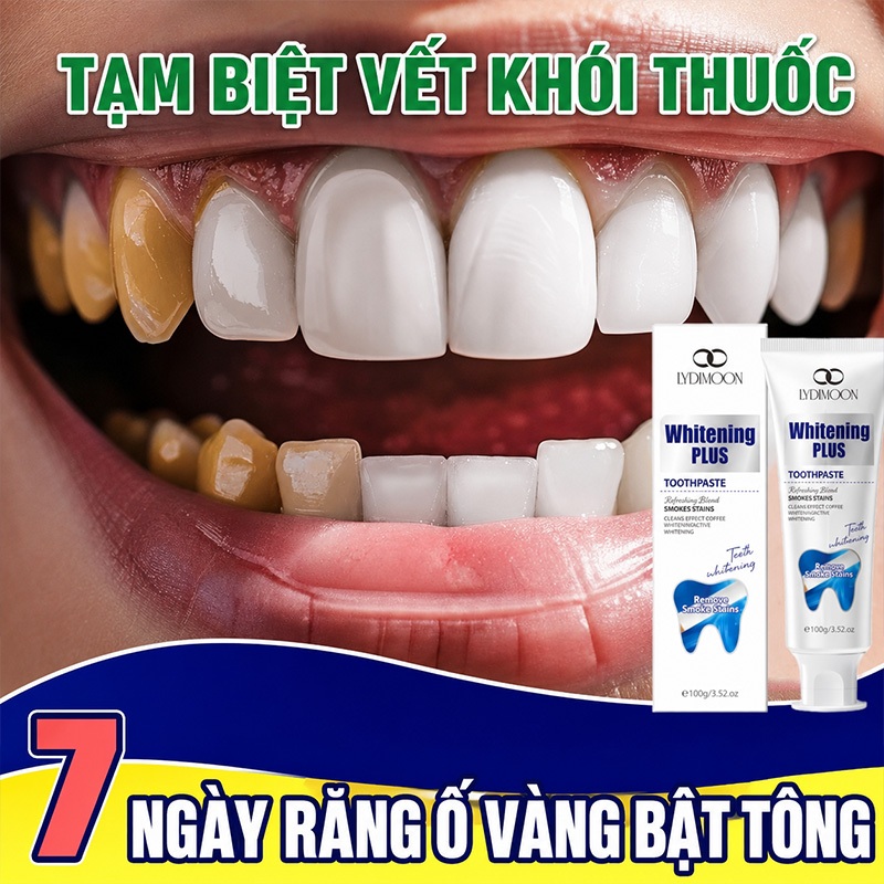 Kem Đánh Răng Làm Sạch Răng, Làm Sạch Vết Ố Răng, Chăm Sóc Răng Miệng, Hơi Thở Thơm Mát, LYDIMOON, 100g