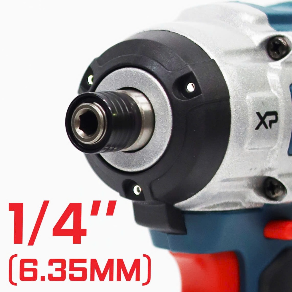 Máy Chuyên Vít Không Chổi Than Bossun BS-CV380NCP 380N.m 21V, Đầu Gài 6.35mm, LED Siêu Sáng, Kèm Pin Sạc