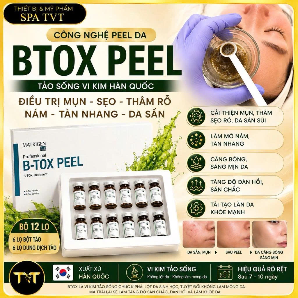 ULTRA V PEEL, BTOX PEEL 2 MÀU, BTOX PEEL 4 MÀU, THAY DA SINH HỌC, GIẢM MỤN, THÂM NÁM