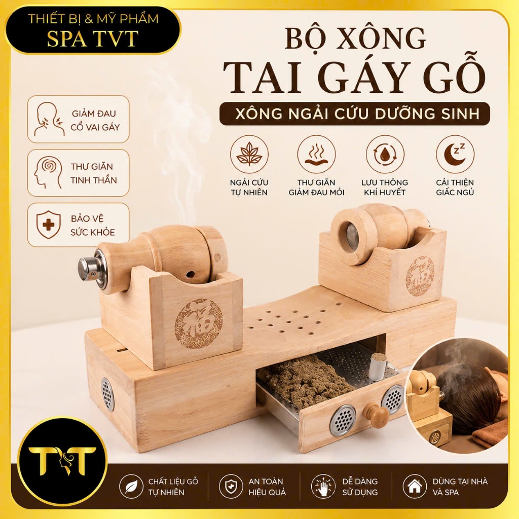 BỘ XÔNG MẮT NGẢI CỨU, BỘ XÔNG ĐẦU NGẢI CỨU GỖ TVT, THƯ GIÃN, GIẢM CĂNG THẲNG, HỖ TRỢ NGỦ NGON