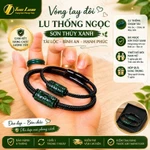 [HÀNG HOT] Vòng tay đôi nam nữ lu thống ngoc sơn thủy xanh chạm họa tiết tài hút lộc - DIY TUỆ LÂM — ảnh 1