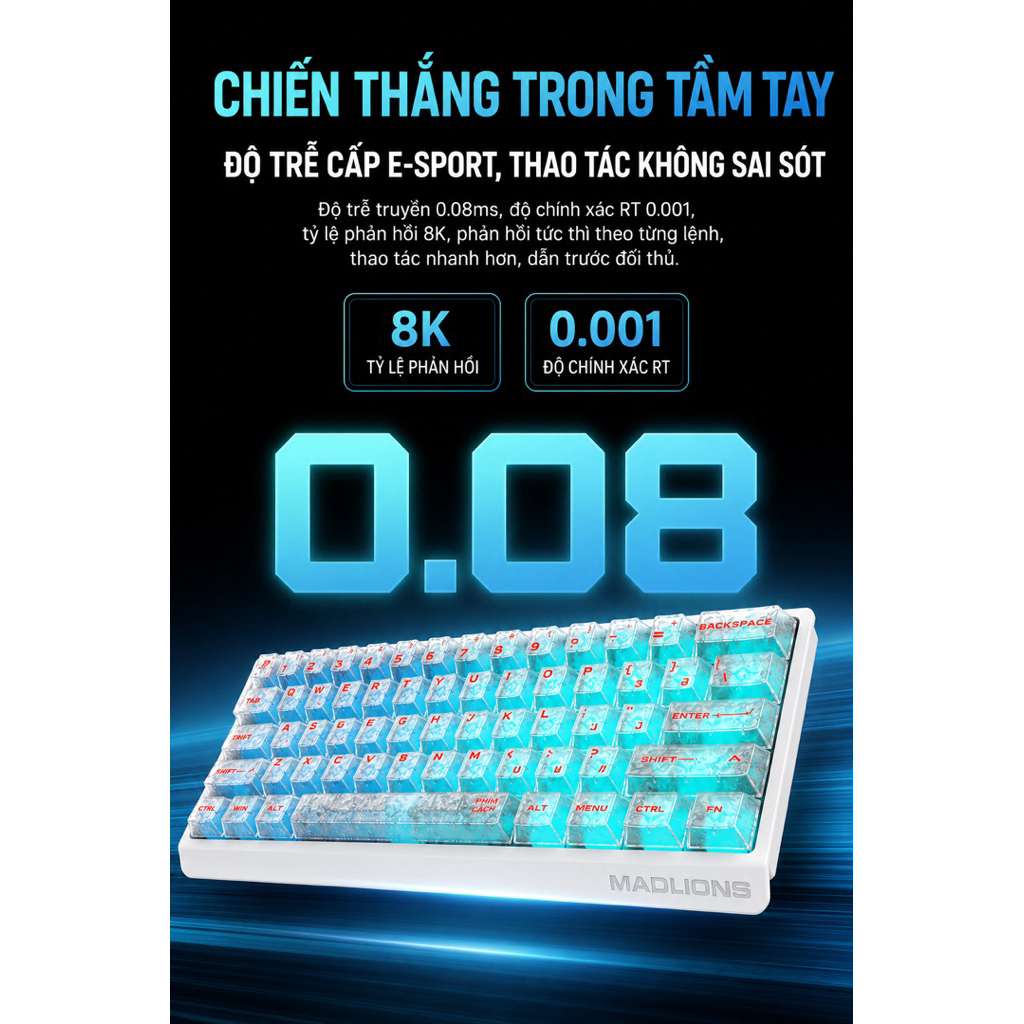 🔥 BÀN PHÍM CƠ TỪ TÍNH MADLIONS MAD60 MAD68 V2 – 8KHz | RT 0.001mm | HALL EFFECT MAGNETIC KEYBOARD | BigBuy360 - bigbuy360.vn