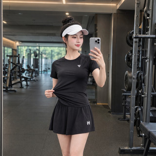Bộ Váy Thể Thao Nữ Cao Cấp Áo Co Giãn - Chân Váy Quần Cạp Cao Tập Gym Yoga Tennis Pickleball 549