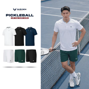 Áo Thun Thể Thao Nam Pickleball BAZIK BION Cổ Trụ Phối Viền Thấm hút mồ hôi, Nhanh khô, Vận động thoái mái - A65
