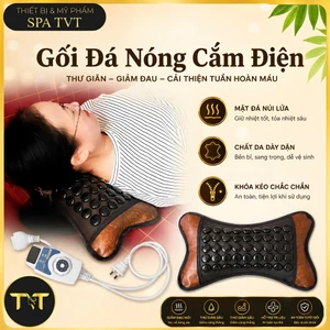GỐI ĐÁ NÓNG GIÚP LƯU THÔNG KHÍ HUYẾT , LÀM GIẢM ĐAU CỔ VAI GÁY, HỒNG NGOẠI CAO CẤP