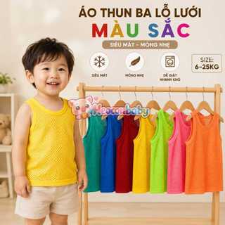 [Combo 10] Áo Thun Ba Lỗ Dạng Lưới Cho Bé Mặc Mát – Thoải Mái Vận Động Suốt Ngày