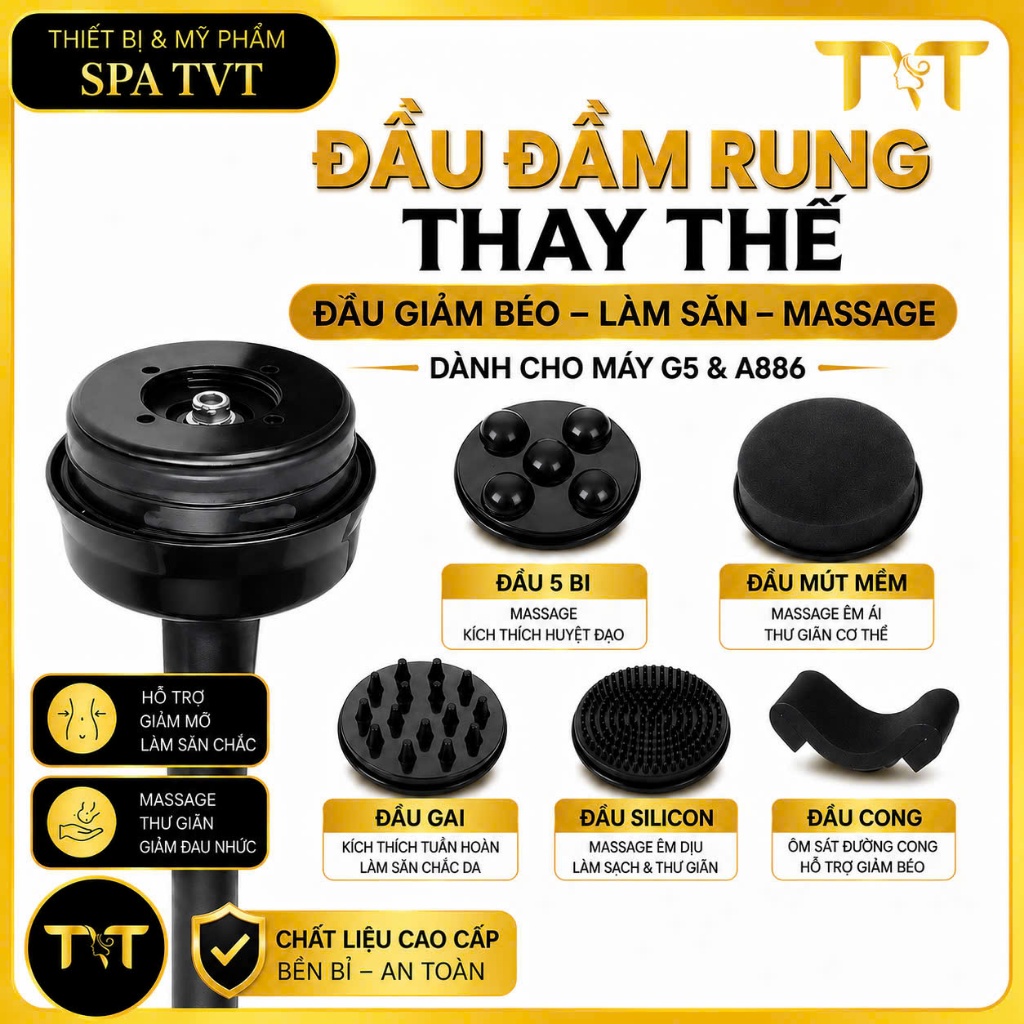 ĐẦU MÁY ĐẦM RUNG G5, A886 THAY THẾ – ĐẦU GAI GIẢM BÉO, ĐẦU LÀM SĂN, ĐẦU MASSAGE