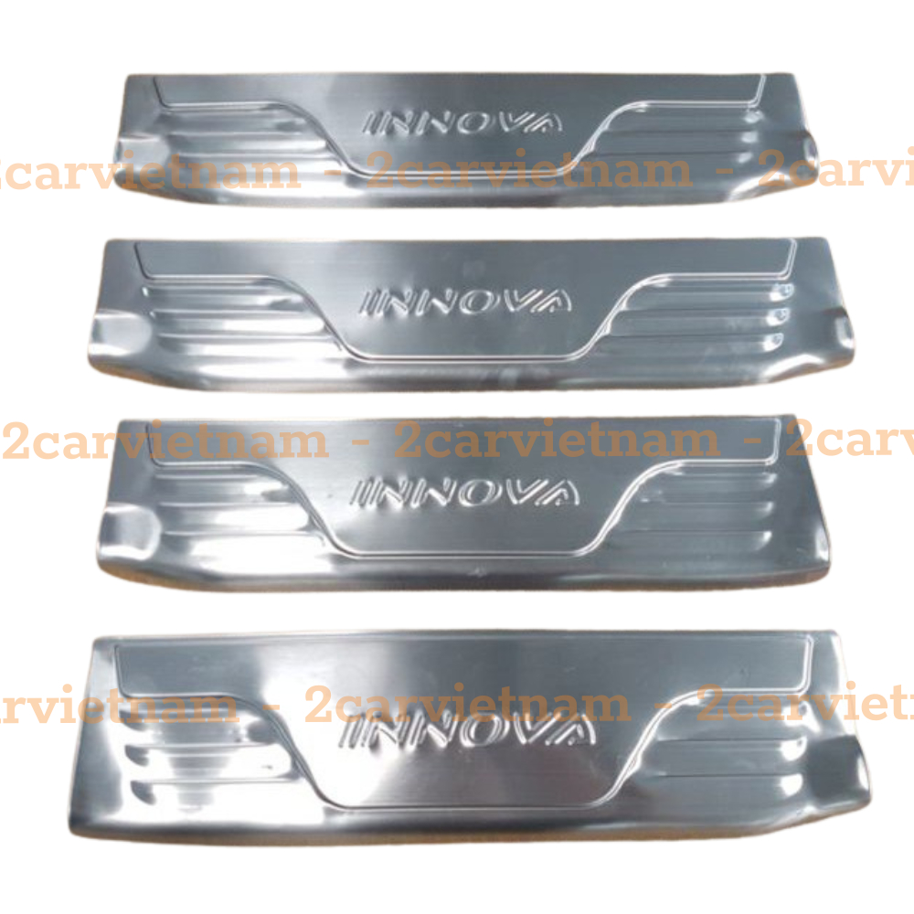 Ốp Bậc cửa, nẹp bước chân Trong, Ngoài innova 2006- 2015, 2017- 2021, 2022 - 2025 chất liệu inox