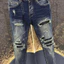 Quần Jean Nam L&.V In Túi Rêu 4 Cúc Xanh Bạc Mài Kiểu Dáng Skinny Boy Phố 4 Cúc- Học Sinh Sinh viên